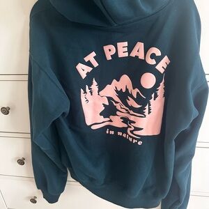 Fabletics Teal Graphic Hoodie